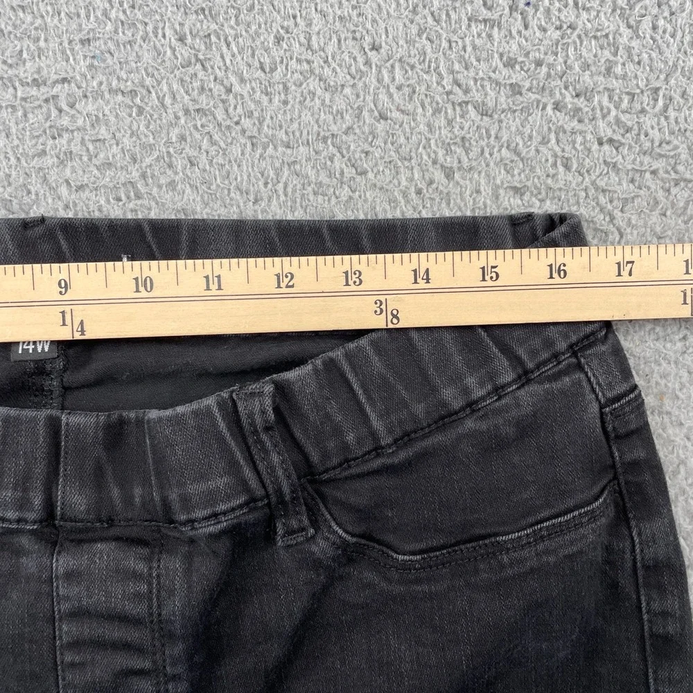 Judy Blue Jeans Women 14W Black Skinny Fit Pull On Stretch Denim JB88263